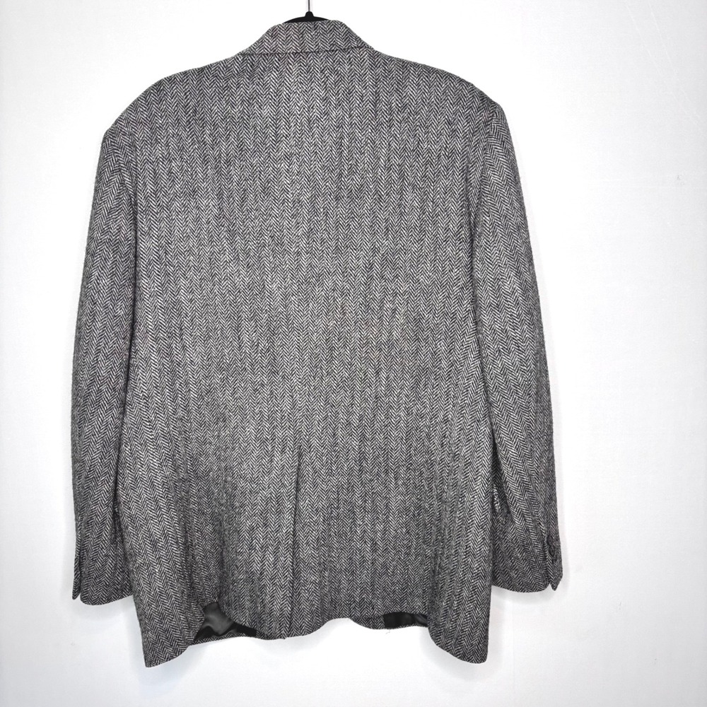 Gray Herringbone Blazer - image 7